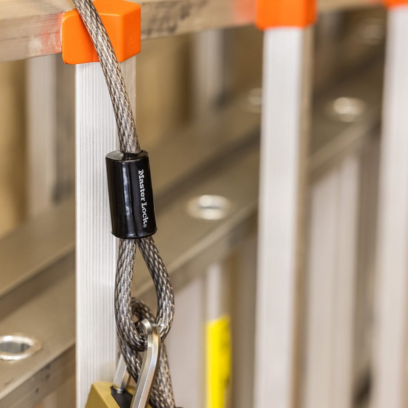 Master Lock Steel Bike Lock Cable, 30 ft. Long x 3/8 in. Diameter Vinyl Coated Cable with Looped Ends, 70DCC - Image 4